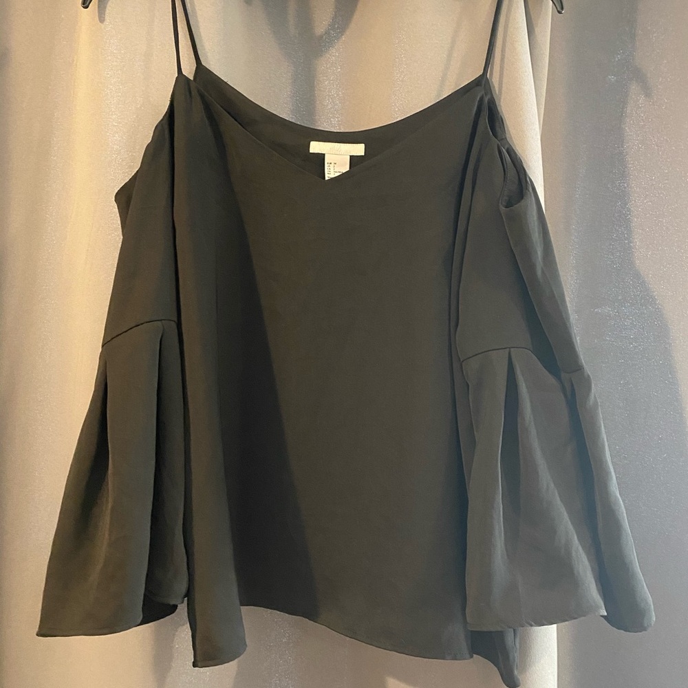 H&M Black Cold Shoulder Top